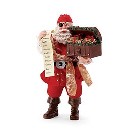Department 56 Sports and Leisure Santa Pirate Yo Ho Figurine, 10.5 Inch, Multicolor