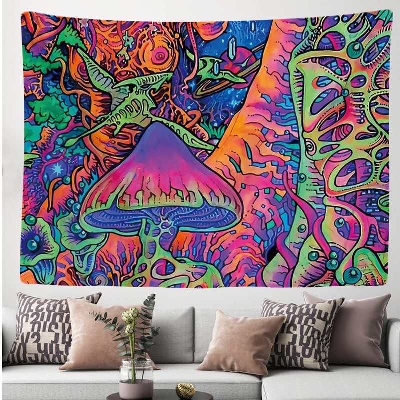 Ulticool – Bedroom Decorative Wall Tapestry - Neon Psychedelic -