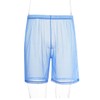 Calzoncillos de malla sexy para hombre, ropa interior transparente, Azul