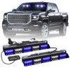 XRIDONSEN 2x 17 inch Blue White Emergency Dash Strobe Lights