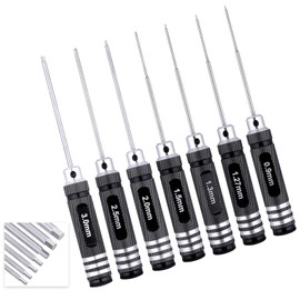 Hex Screwdriver Set 0.9mm 1.27mm 1.3mm 1.5mm 2.0mm 2.5mm 3.0mm 7pcs Hex Head Allen Wrench RC Tools Kit Fit Traxxas Arrma Axial Losi Redcat