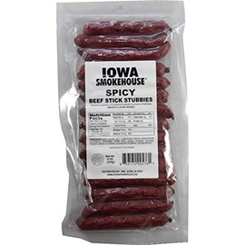 Iowa Smokehouse Stick Beef STUBBIES Spicy 8OZ IS-8BSTS