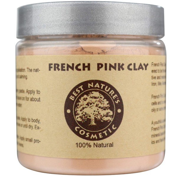 French Pink Clay Pure Natural 4 fl oz