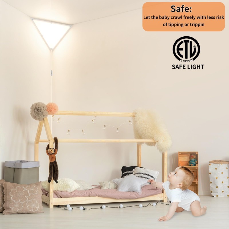 Zlierop Upgraded Corner Light with Remote Control, Dimmable Corner Lights