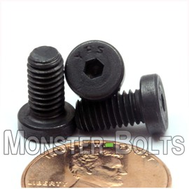 MonsterBolts - #10-32 x 3/8" Low Head Socket Screws, Alloy Steel, Black Oxide, 10 Pack