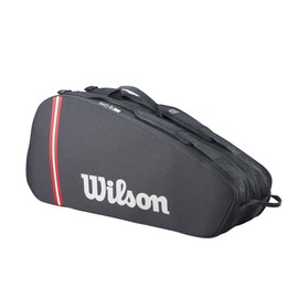 WILSON 2025 Tour Tennis Racket Bag - Black/Red/White, Holds up to 6 Rackets