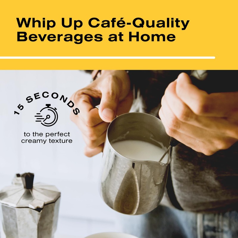 Bean Envy Milk Frother Handheld for Coffee - Electric Hand