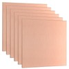 Adrattnay 6-Pack 99.9% Pure Copper Sheets Metal 6 "x 6",