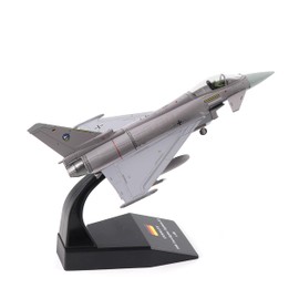 SEBUNAS 1/100 Scale EF2000 Typhoon Fighter German Livery Fighter Jet Model German Fighter Military Metal Diecast Aircraft Model Kit for Adult Collection or Gift