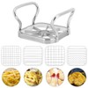 Nikou Potatoes Cutter, 5in 1 Stainless Steel Potatoes Fruit Cutter