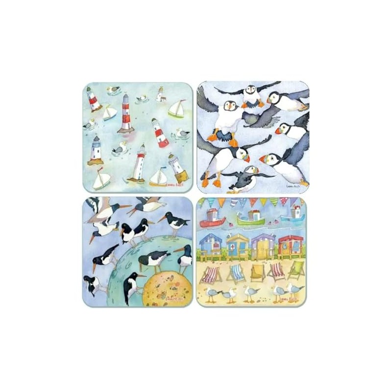 Emma Ball Coastal Seaside Coasters