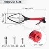 RATCHROLL 1 Set Universal Motorcycle Rear View Mirrors Adjustable Bar