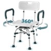 Swive Shower Chair with Arms and Back, 500 lbs Heavy