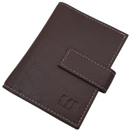 myledershop MJ-Design-Germany XXL Buffalo Leather Credit Card Case with RFID and NFC Protection (Black), brown, Credit card sleeve
