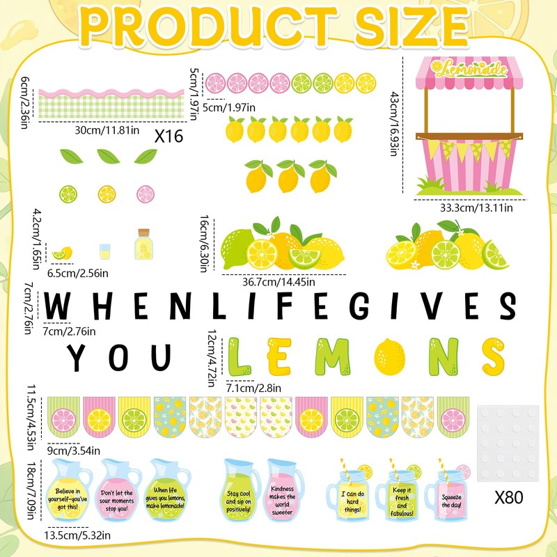 Summer Lemon Bulletin Board Decorations Lemonade Themed School Bulletin Decor