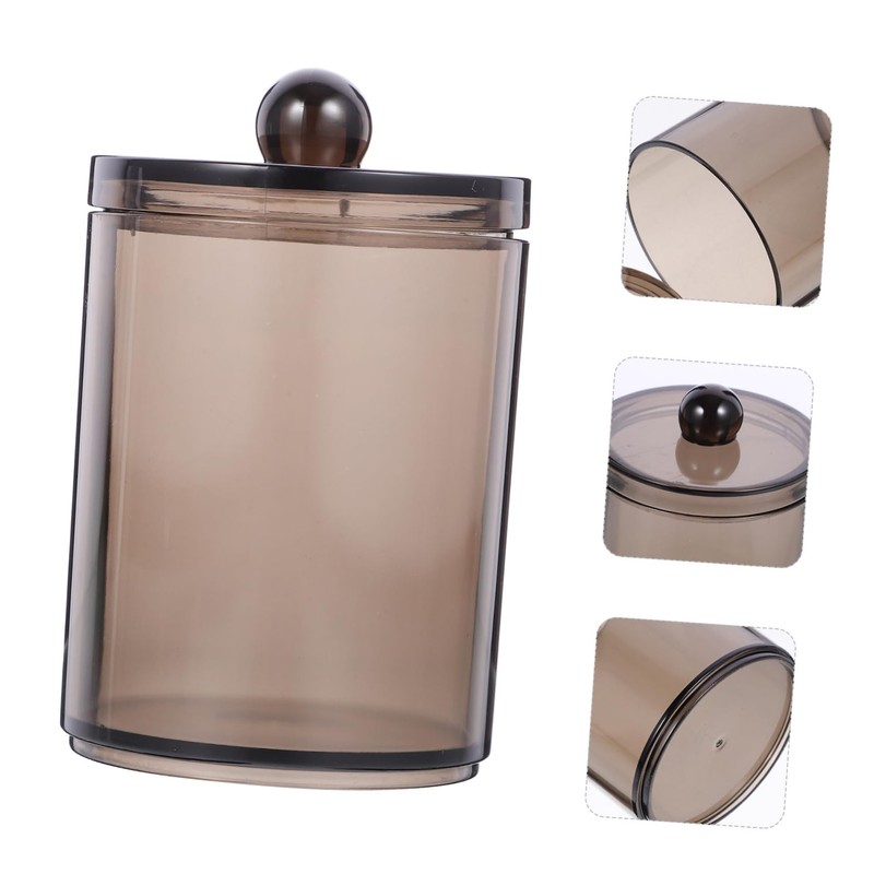 Baluue Bathroom Organizer Set 4 Cotton Swab Containers with Lids