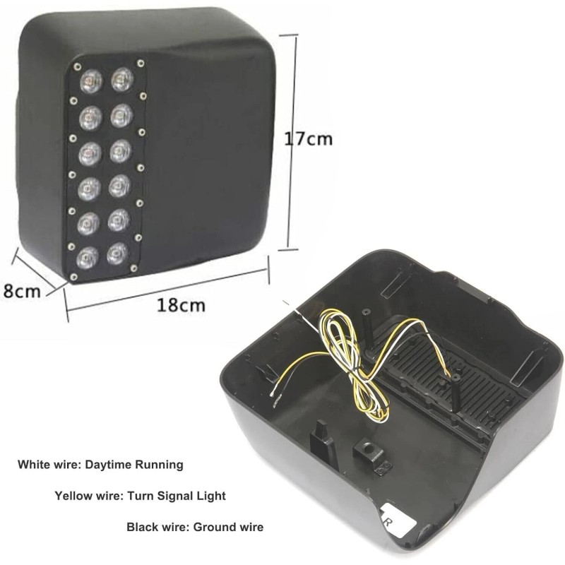 Unbranded Pair LED Rear Side Mirror Light For Jeep Wrangler