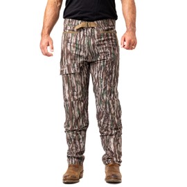 Realtree Men's 5-Pocket Original Camo Hunting Pant - Durable Hunting Pants with Reinforced Knees, Water-Resistant, Breathable Ripstop Fabric