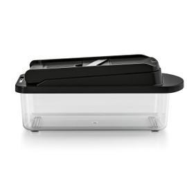 Mueller Pro-Series 10-in-1, 8 Blade Vegetable Chopper, Onion Mincer, Cutter, Dicer, Egg Slicer with Container, French Fry Cutter Potato Slicer, Home Essentials, Salad Chopper, Black