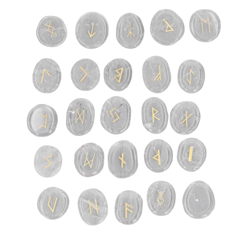 Rune Stones Fine Workmanship Stylish Appearance Small Volume White Crystal