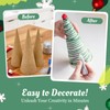 Fancyes 3 Pcs Paper Mache Cones Open Bottom, 25cm Thick