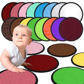 16 Set Mini Sensory Mats Assorted Textured Sensory Floor Tiles Sensory Walls Pads Classroom Play Mats Sensory Toys for Autistic Room Calming Activity