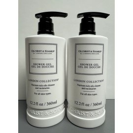 Gilchrist & Soames 2 PACK G & S London Collection SHOWER GEL Body Wash 12.2oz 360ml Pump Bracket