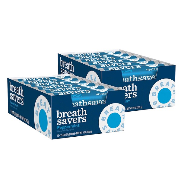 Breathsavers mentas de menta, 24 unidades (2 paquetes de 12)