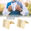 1 Pair French Cufflinks Double Layer Electroplating Polished Brass Gold