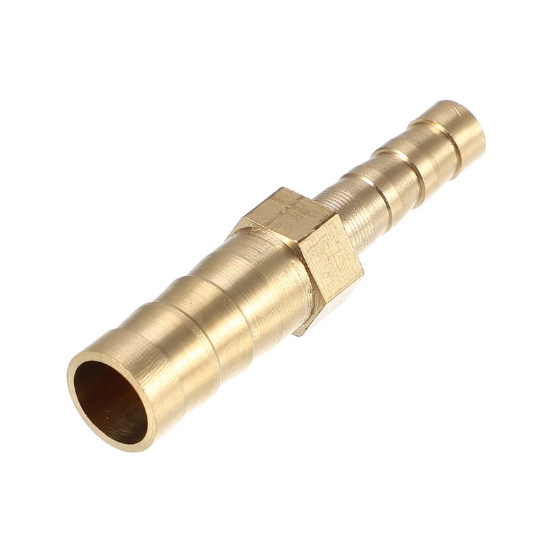 X AUTOHAUX 2 Pcs 8mm-5mm Straight Shaped Hose Barb Brass