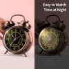 pxy Retro Alarm Clock for Heavy Sleepers 3D Dial Battery