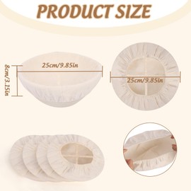 Bread Proofing Basket Cover, 4PCS Round Sourdough Proving Basket Cloth Liner, Bowl Covers for Bread proofing for Sourdough, Jars and Rising Dough (4pcs Round)
