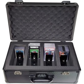Card Titan Pro Hard Sided Case for Sports and TCG Cards with Built In Spring Loaded Pushers - 4 ROW