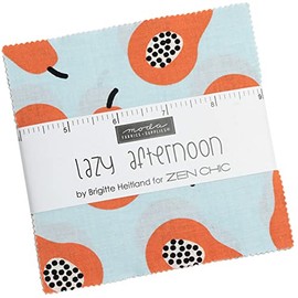 Moda Fabrics Lazy Afternoon Charm Pack by Zen Chic; 42-5'' Precut Fabric Quilt Squares