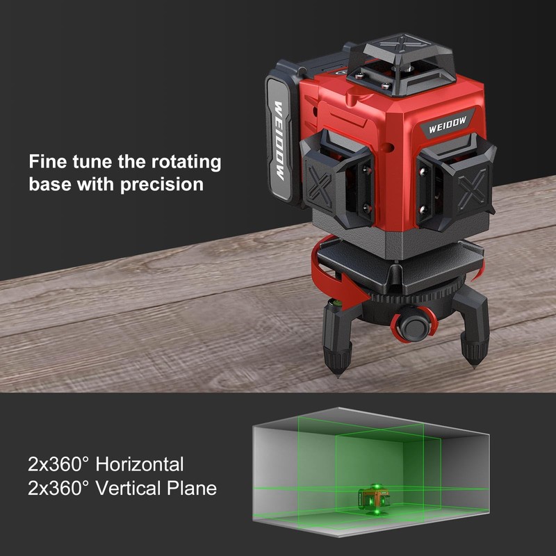 Weiddw laser level Self Leveling 16 Lines 4×360° for Picture