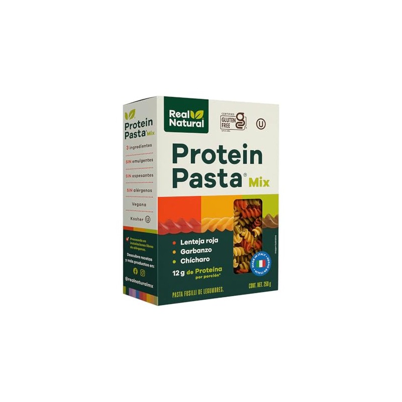 Real Natural Protein Pasta Mix Gluten Free Garbanzo, Chicharo y