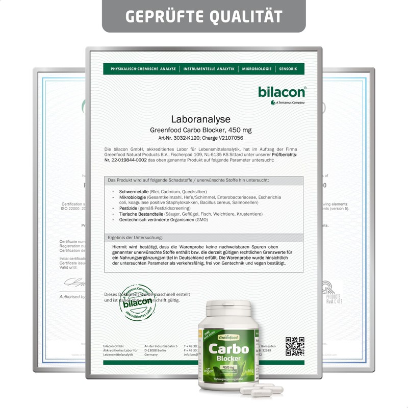 Carbo Blocker, 450 mg, Hochdosiert (White Kidney Extract 10: 1),
