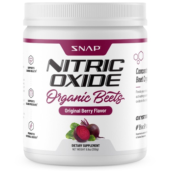 Organic Beet Root Nitric Oxide Powder, Heart & Blood Pressure - Snap Supplements