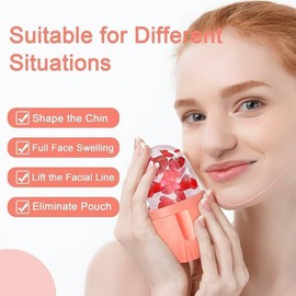 Juego de herramientas de masaje facial de dos piezas: Set de rodillo de silicona y raspador de acero inoxidable con bolsa de almacenamiento, herramien