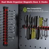 Preciva 2 PCS Magnetic Tool Holder with 24 Sliding Clips,