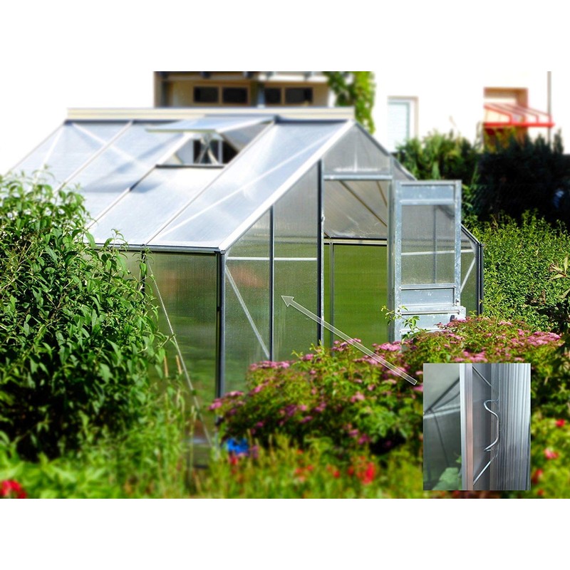Kronly 50 Pieces Greenhouse Brackets Made Of Stainless Steel, Rustproof,