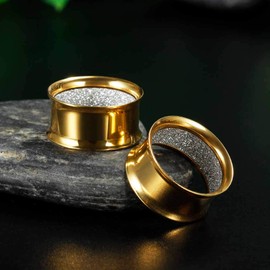 COOEAR Upgrade Eyelet Tunnels And Plugs Flesh Ear Gauges Earrings Piercing Double Flared Stretchers Expander 6mm to 25mm.