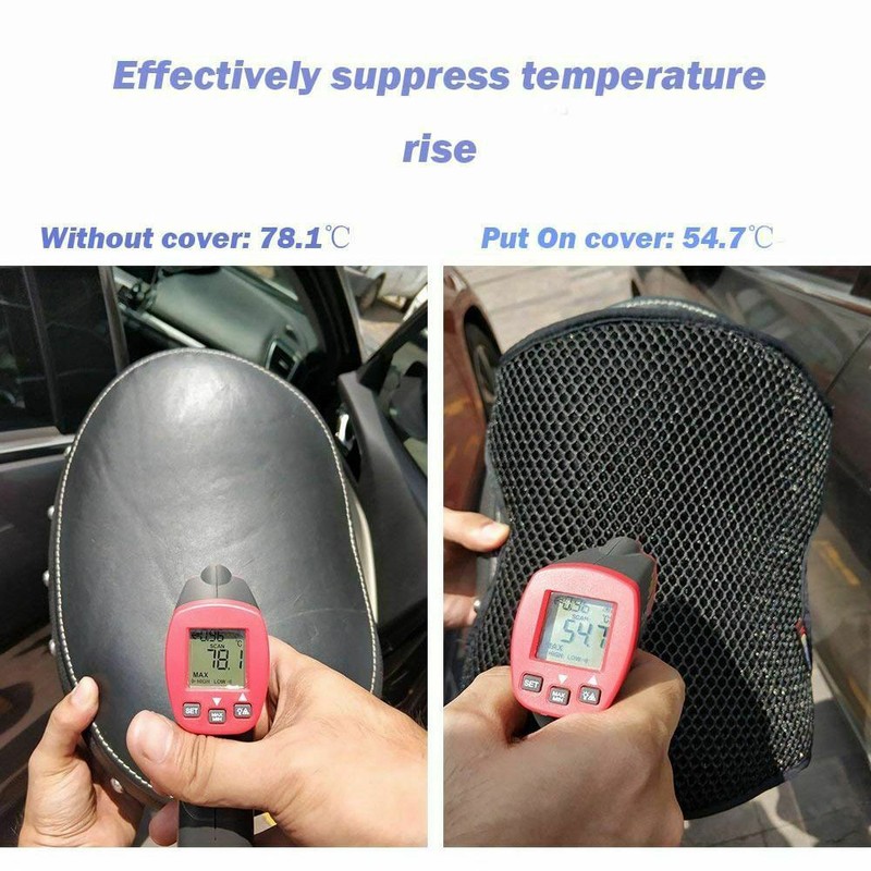 Motorcycle Cool Seat Cover Universal Cushion Protector Sunscreen Mat Mesh