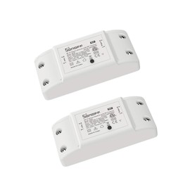 Sonoff RFR2 2PCS Wi-Fi Kabelloser Intelligenter Schalter mit 433-MHz Funkempfängermodul, Wi-Fi & Funk Fernbedienter Schalter mit Timer