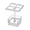 iDesign Clarity Metal and Plastic Toothbrush Holder Stand for Bathroom