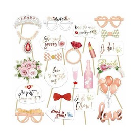 23 Pcs Team Bride to Be Photo Booth Prop Selfie Set
