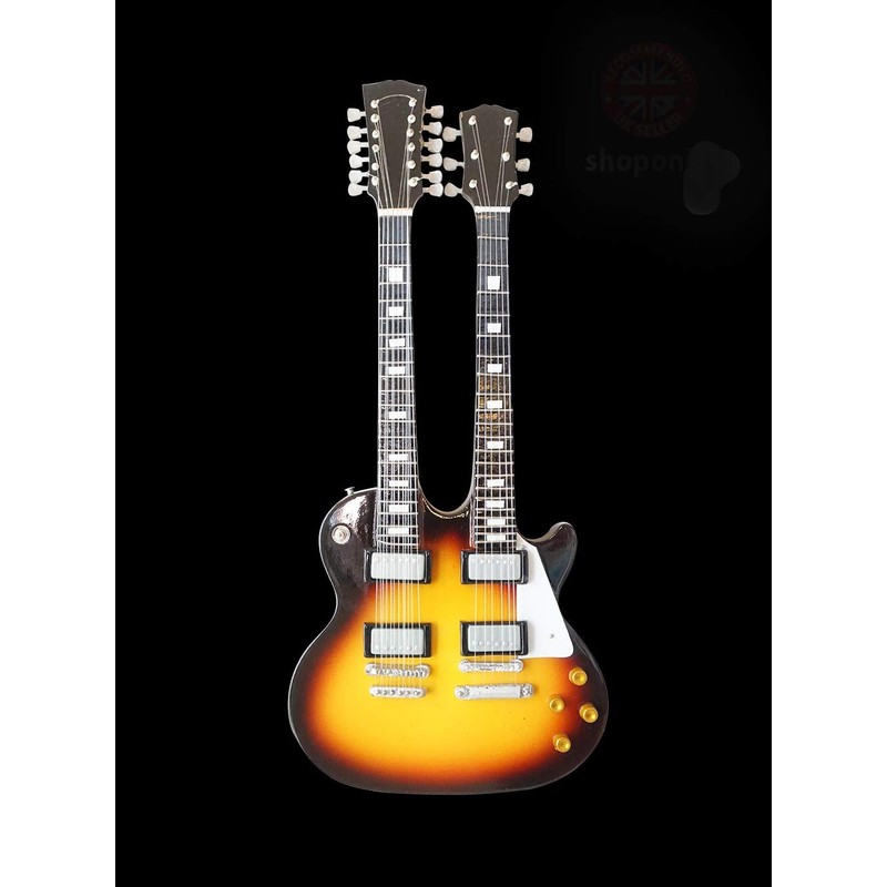 The Eagles Don Felder Double Neck Miniature Guitar Replica