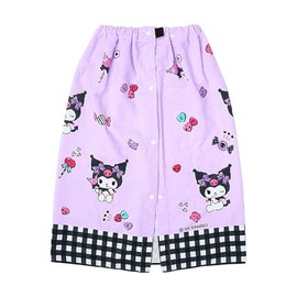 Sanrio 946672 Wrap Towel, 27.6 inches (70 cm), Chromi, 100% Cotton, Approx. Width 45.3 x Depth 0.4 x Height 27.6 inches (115 x 1 x 70 cm), Pool Supplies, Snap Button, Name Space on Tag