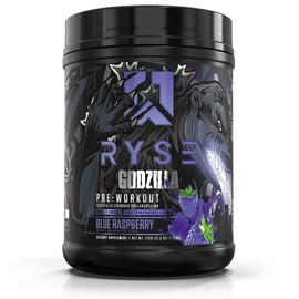 RYSE Godzilla Pre Workout Powder - Noel Deyzel Signature - 400mg Caffeine, High-Stim Energy Supplement with Beta Alanine - 40 Servings:_Blue Raspberry