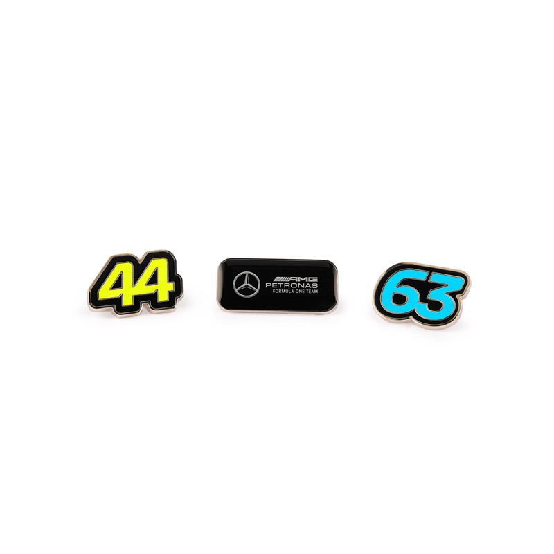 Mercedes AMG Petronas F1 Pin Badge Set (3 Pin Badges,